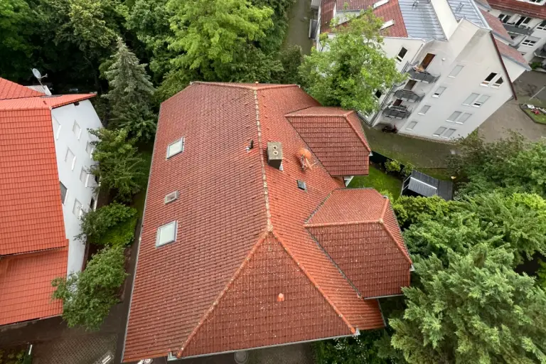 Dachreinigung · Germersheim,, vor der Reinigung
